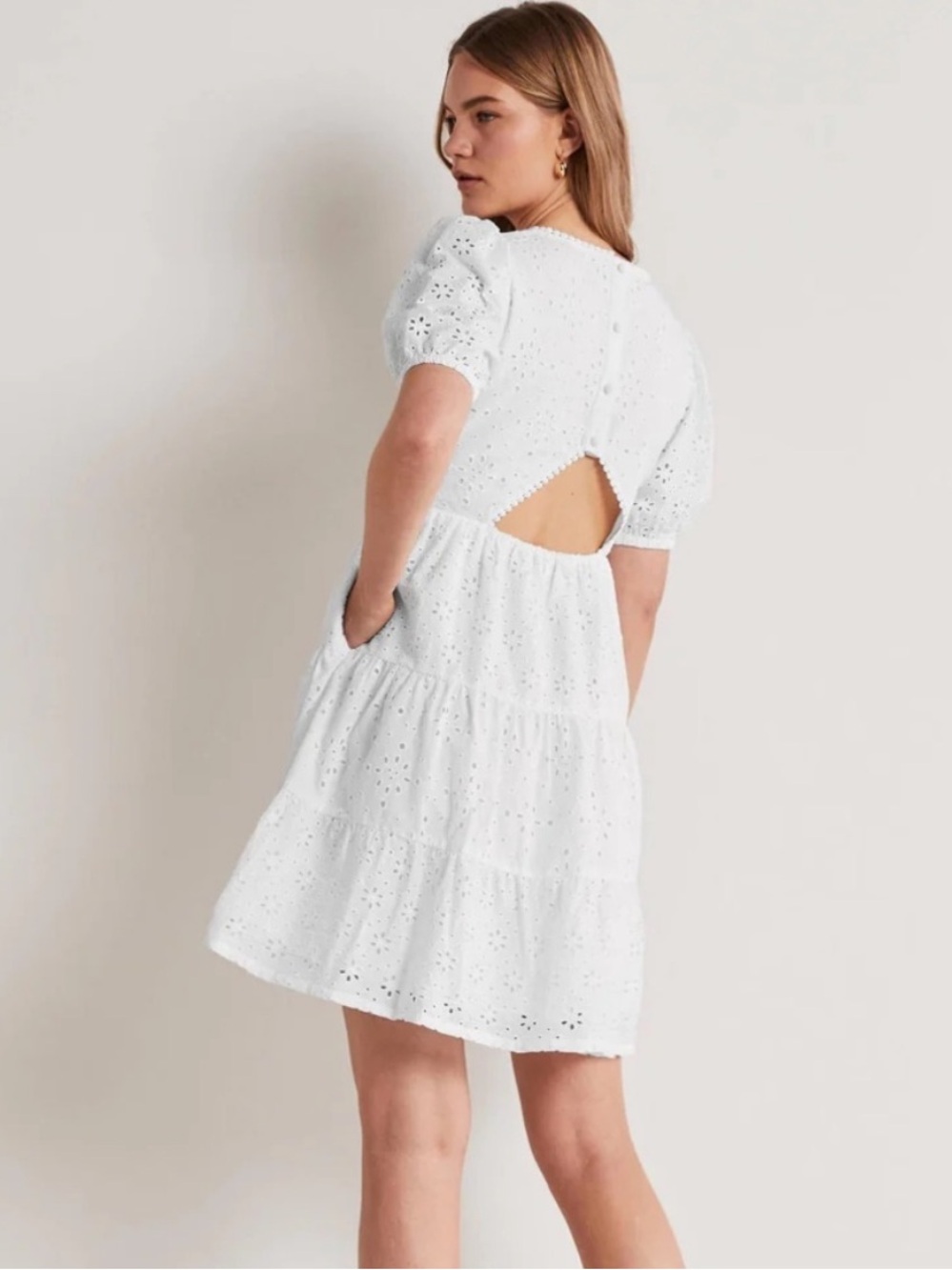 Boden Broderie Dress NWT White Eyelet